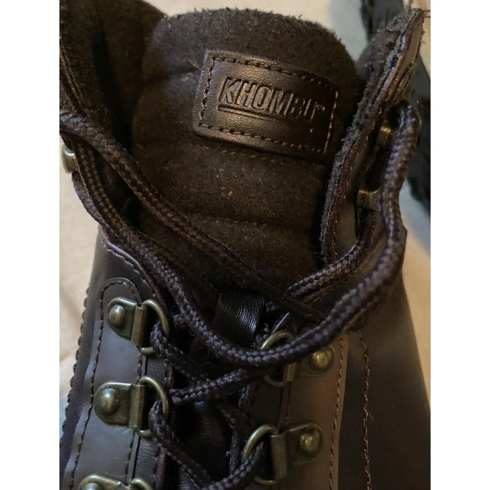 Vans Khombu Nick Mens Ankle Boots Size 12M Brown Leather Adventure Hiking Boots